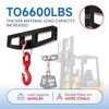 Heavy Duty Forklift Lifting Hook 6600LBS 3Ton 360° Swivel Fork