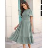 KOJOOIN Women's Dress Long Summer Dress Casual Swing Dress Short