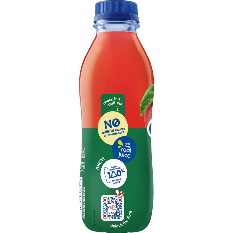 Snapple Apple Juice Drink, 16 Fl Oz Recycled Plastic Bottle,