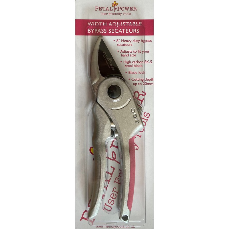 Petal Power Ladies Garden Secateurs with Adjustable Hand Width (Suitable