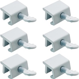 NU-SET Lock | Sliding Window Lock | Thumb Screw Window Lock for Window Security | Home Improvement & Door Hardware (White,6 Pack)