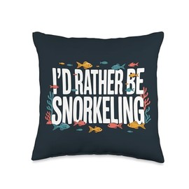 Snorkeling Lover Snorkeler Throw Pillow