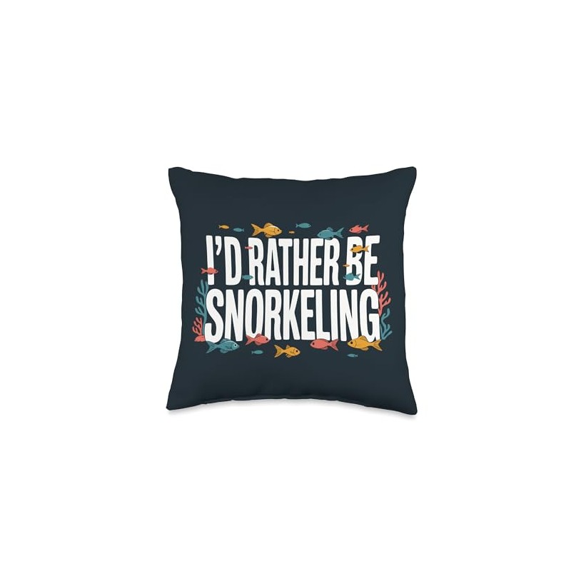 Snorkeling Lover Snorkeler Throw Pillow