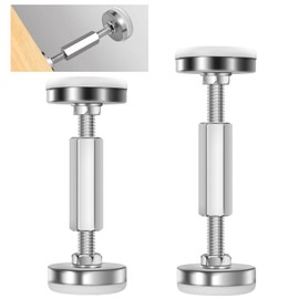 TAOTOO Earthquake Resistant Tension Rod, Short, 3.7 - 4.7 inches (93 - 120 mm), Furniture Fall Prevention, Set of 2, Earthquake Prevention, For Narrow Gaps, Includes Double-Sided Seals, Disaster Preparedness Goods, Bookshelf, Table, Refrigerator, Drawer