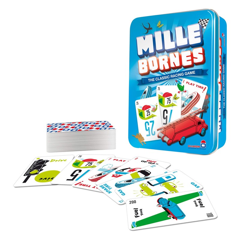 Asmodee Mille Bornes Classic Racing Card Game - Fast-Paced Family