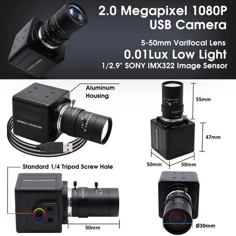 Svpro 5-50mm Zoom USB Web Camera 1920x1080 Full HD Computer