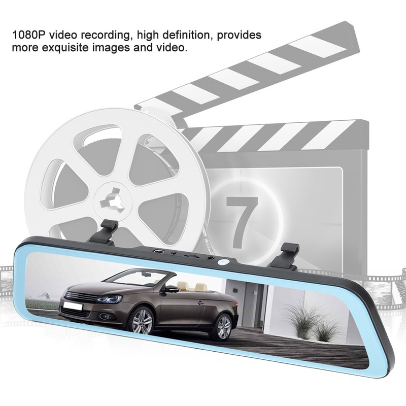 11.66in Auto Car DVR Video Recorder Dual Lens High Definition