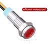 Gebildet 5pcs 8mm 230V AC LED Metal Indicator Light Waterproof