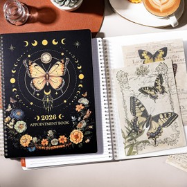 2026 Appointment Book/Planner - Appointment Book 2026, January 2026 - December 2026, Daily/Hourly Planner 2026, Weekly appointment book with 30-Minute Increments, 9" x 11", Twin-Wire Binding + Colorful Tabs + Pocket