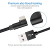 Hi-Mobiler Fast Charging Cable, 3ft Right Angle Cable,3 Pack Nylon