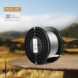 KALLSDY 5/32" Stainless Steel Cable, 100FT T316 Stainless Steel Aircraft Cable Wire Rope for Railing, Decking, DIY Balustrade, 1x19 Strands Construction