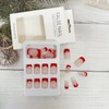 Christmas Red Press on Nails Short Square Fake Nails with