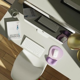 ErgoComfort Gel Wrist Rest Mouse Pad-Ergonomic Office Mousepad with Wrist Support-Non-Slip, Design Desk Accessories Mat for Home&Game Decor (06Amethyst Shade)