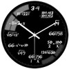 VIKMARI Glass Wall Clock 12 Inch Math Teaching Style Clock