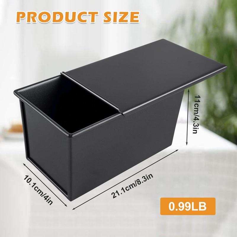 BORDEAG Bread Baking Mould with Lid, Non-Stick Bread Moulds for