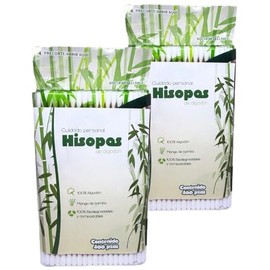 Hisopos de Algodón, 800 Piezas Aplicadores de Bambú 2 Pack, Rosovall