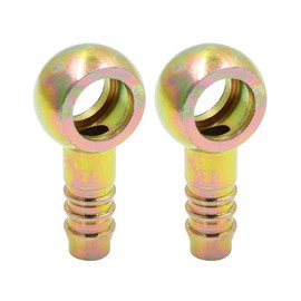 X AUTOHAUX 10mm ID Hose Barb 14mm Banjo Fitting Fuel Line Adapter for Motorcycle Car 2pcs