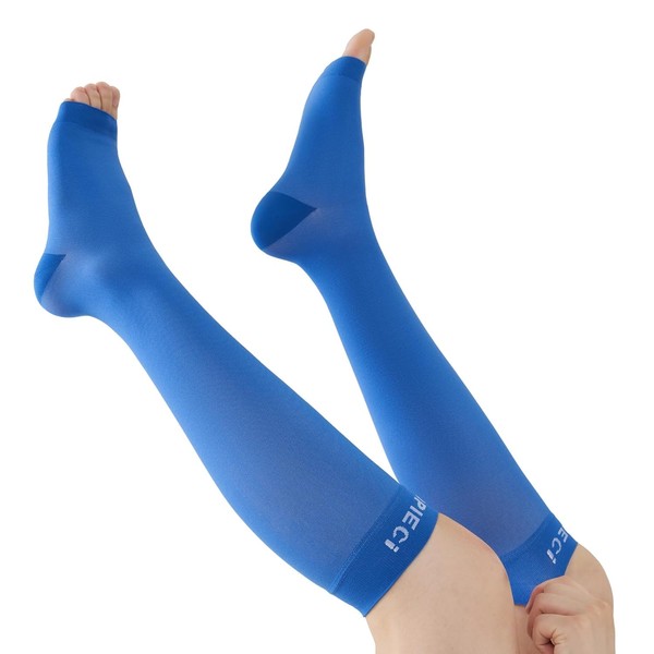 EVOPLECI Blue Open Toe Compression Socks 20-30mmHg Toeless Compression Socks