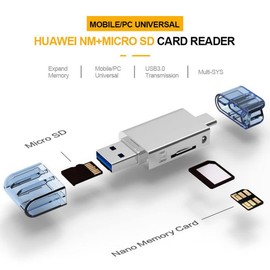 chenyang UC-361CY Lector de Tarjetas USB Tipo C, USB C Tipo C/USB 2.0 a NM Nano Tarjeta de Memoria y Lector de Tarjetas TF Micro SD para teléfono y portátil