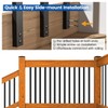 SCARIU 26 Pack Deck Balusters 36”Thicker Rectangle Staircase Baluster Black