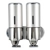 Oumefar Dispensador de Jabón líquido baño Pared Doble 500ml, Plástico