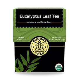 Té de eucalipto orgánico, Kosher, sin cafeína, sin OMG, 18 bolsas de té sin lejía de Buddha Teas