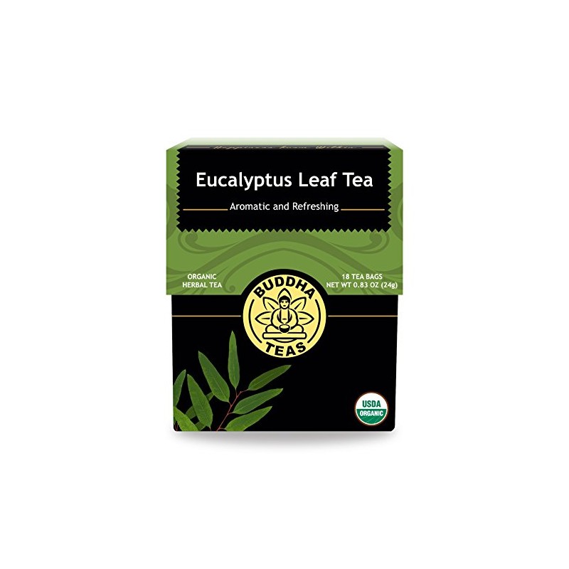 Té de eucalipto orgánico, Kosher, sin cafeína, sin OMG, 18