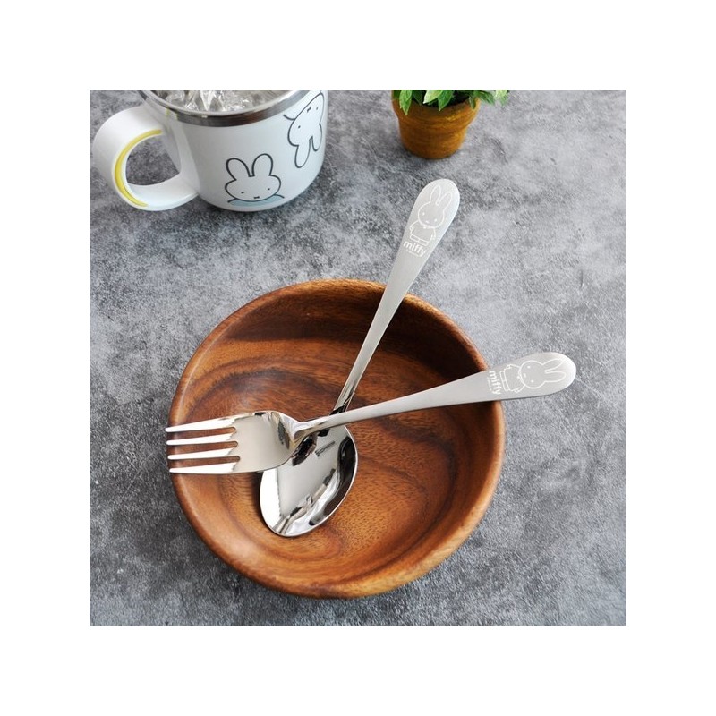 (KitchenU) Miffy Character Cutlery Set for Toddlers & Children, Stainless
