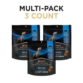 Purina Pro Plan Veterinary Supplements Skin Care Dog Supplements with Omega-3 Fish Oil and EPA and DHA - (Pack of 1) 30 ct. Pouches