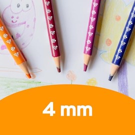 BIC Lápices de Colores Evolution Mina Gruesa 4mm Hechos de Madera Mayor Cremosidad Colores Intensos Cuerpo Redondo 24 Piezas
