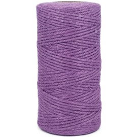 Colored Jute Twine 328 Feet Durable Natural Jute Rope String Perfect for Arts Crafts Mason Jars Wrapping Wedding Decorations Home Gardening Durable Packing String for Gifts Presents,Purple
