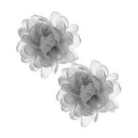 [LIFKOME] Removable Shoe Flowers High Heel Shoes Flower Decoration Accessories Shoe Lacing Charms Flower Shoe Clip Shoelace Charm for Sneakers Laces Shoe Charms Flower Shoe Decoration Cloth Grey