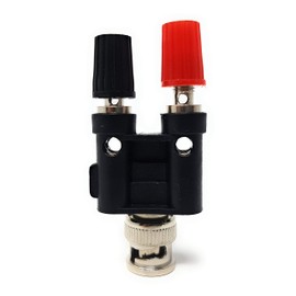 Maincore BNC Male Plug to 2 x 4mm Socket Adaptor Binding Post Coupler/Coaxial Connector for Cable Lead