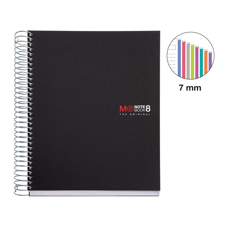 Miquelrius 8-subject Lined Poly Spiral Notebook 8.5 x 11 400