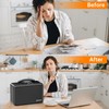 ENGPOW Fireproof Money Box, Small Hard Case Fireproof Box with