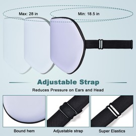 Sleep Mask, Real Natural Pure Silk Eye Masks with Adjustable Strap for Sleeping, Mulberry Silk Eye Sleep Shade Cover, Block Light Reduces Puffy Eyes Traveling Gifts