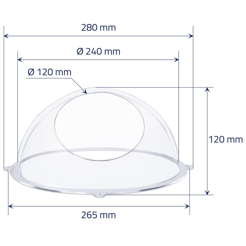 HMF 46624-22 Wall Shelf Acrylic Hemisphere, Hanging Display, Diameter 24