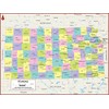 42 x 32 Kansas State Wall Map Poster with Counties
