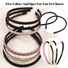 Amabro 6 Pcs Braided Headbands for Women, Non Slip Thin