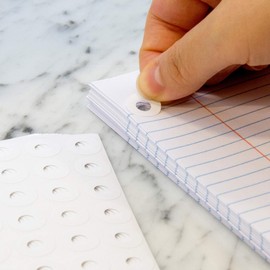 BAZIC Reinforcement Label Round 1/4", Hole Reinforcements Stickers, White Color Self Adhesive Labels for Paper Sheet Binder (544/Pack), 24-Packs