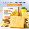 SADOER Turmeric Glow Soap Bar - Lemon & Kojic Acid,
