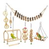 8pcs Parrot Chewing Toy Shredding Foraging Toys Climbing Ladder Cage