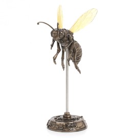 Veronese Design 10 5/8" Steampunk Hornet On Display Stand Resin Sculpture Bronze Finish Bee Statue