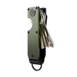 Leseogye Military Green Key Organizer, Noise Stabilization, Portable Metal Key Organiser Keyring Multi-Scenario Adaptation, Ideal for 2-6 Keys