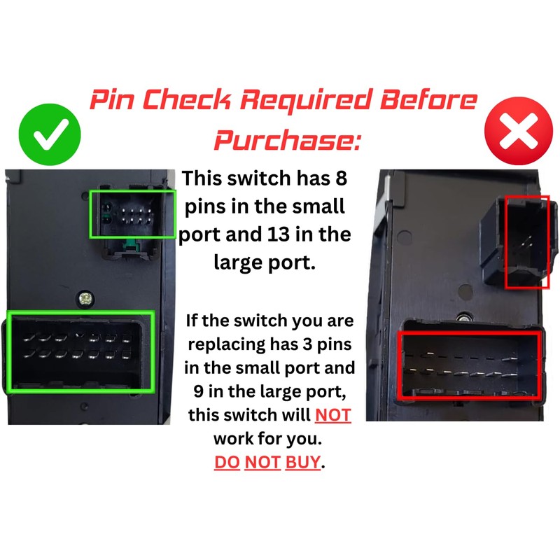 SWITCHDOCTOR Window Master Switch for 2008-2012 Liberty, 2009-2010 Dodge Journey,