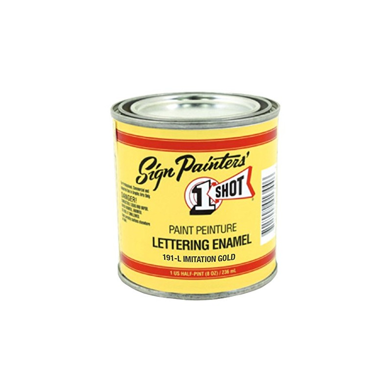1 Shot Letter Enamel 191L Imitation Gold 8 Oz