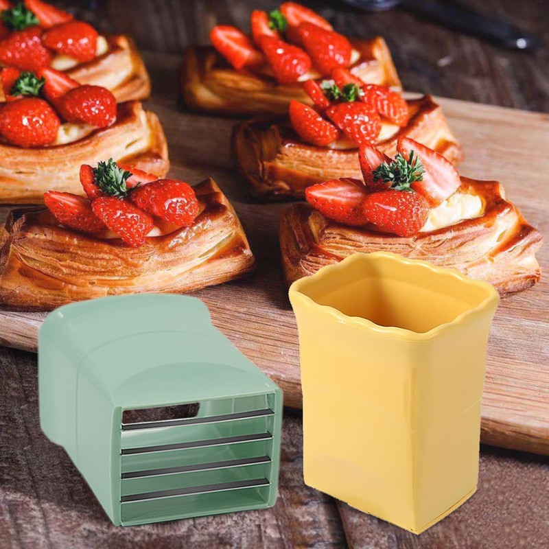 4 PCS Cup Slicer, Stainless Steel Egg Stainless, Strawberry Slicer,