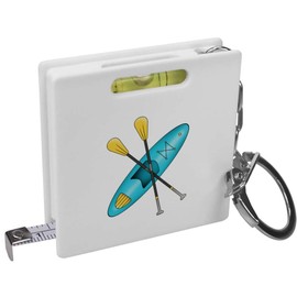 Azeeda 'Kayak & Oars' Keyring Tape Measure/Spirit Level Tool (KM00042280)