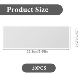 Pack of 20 Transparent Remote Control Protective Covers, 8 x 25 cm Stripes Cover Against Dirt Dust, PE Waterproof Plastic Bag Cellophane Bag, for Remote Control Case Remote Control for Ideal Hotels