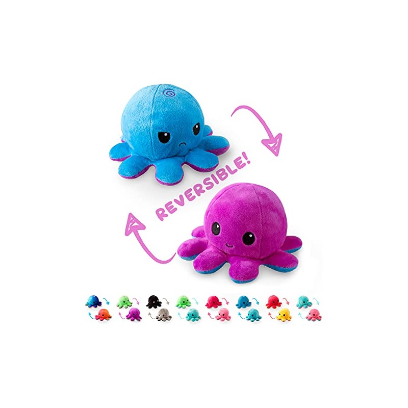 TeeTurtle - The Original Reversible Octopus Plushie - Black +
